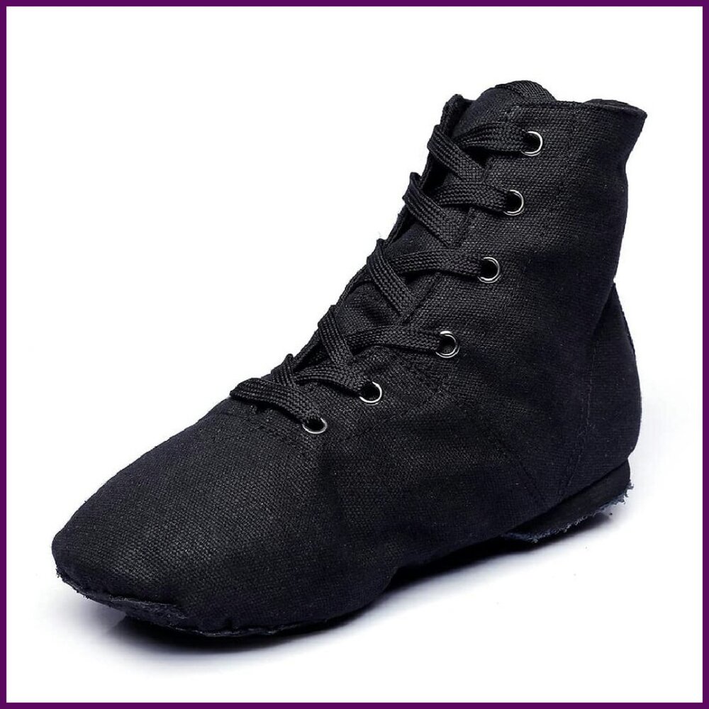 Canvas Jazz Dance Boots Split Sole Anti-Slip Character Shoes Women Men